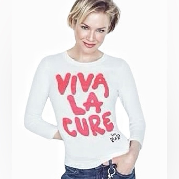 Juicy Couture Viva La Cure RARE Y2k Heavy Stretch Graphic Long Sleeve Tee Size L - Picture 2 of 5